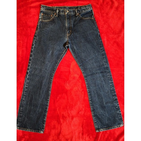 Levi's 517 Blue Jeans Men's Size 34x30 Dark Wash Boot Cut - Picture 1 of 3